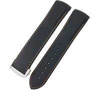 Uhrenarmbänder aus Silikon für Omega 300 Speedmaster-Armband, Blau, Schwarz, Orange, 18 mm, 19 mm, 20 mm, 21 mm, 22 mm, Schwarze orange Linie, 19 mm