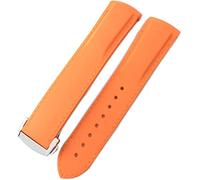 Uhrenarmbänder aus Silikon für Omega 300 Speedmaster-Armband, Blau, Schwarz, Orange, 18 mm, 19 mm, 20 mm, 21 mm, 22 mm, Orange Line, 20 mm