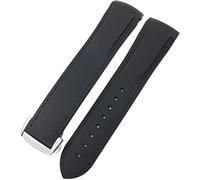 Uhrenarmbänder aus Silikon für Omega 300 Speedmaster-Armband, Blau, Schwarz, Orange, 18 mm, 19 mm, 20 mm, 21 mm, 22 mm, Schwarze Linie, 22 mm