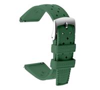 Uhrenarmbänder Kautschuk Uhrenarmband 20mm 22mm FKM Hochwertig Flexibel Fluorkautschuk Armband Herren Uhr Sportuhr Kompatibel Uhrenarmband Silikon Weiches Elastisch Uhrenarmband (20mm, Dunkelgrün)