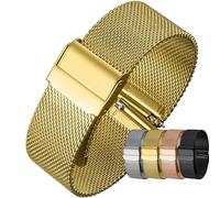 Uhrenarmbänder, Mesh-Band, Schnellverschluss, Edelstahl-Armband, verstellbares Armband, 18 mm, 20 mm, 22 mm