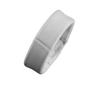 Uhrenarmband, 10 mm, echtes Leder, Krokodilleder-Optik, Weiß, Anzahl der Schlaufen 2