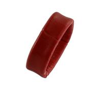 Uhrenarmband, 12 mm, echtes Leder, Krokodilleder-Optik, Rot, Anzahl der Schlaufen 2