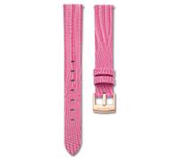Uhrenarmband, 13 mm Breite, Leder, Rosa, Roségoldfarbenes Finish 18 cm