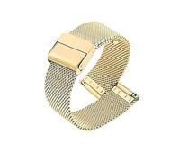 Uhrenarmband 16 mm, 18 mm, 20 mm, 22 mm, Schnellverschluss, Edelstahl-Mesh-Armband, Ersatz for Damen und Herren, Metall(Gold,24mm)