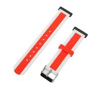Uhrenarmband, 2 Stück, Weiches, Verstellbares Ersatzarmband für den Alltag (weiß Rot)