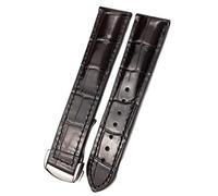 Uhrenarmband aus Rindsleder für Omega 007 Seamster 300 De Ville AT150 19/21 mm Commander Uhrenarmband Faltschließe 18 mm 20 mm 22 mm, Braun1-Silber, 20 mm