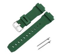 Uhrenarmband aus Silikonkautschuk, kompatibel mit Casio G-Shock GM2100 GA2100 DW5600GM GA 2100 DW6900, Uhrenzubehör, Band, 16 mm(Green-silver)