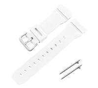 Uhrenarmband aus Silikonkautschuk, kompatibel mit Casio G-Shock GM2100 GA2100 DW5600GM GA 2100 DW6900, Uhrenzubehör, Band, 16 mm(White-silver)