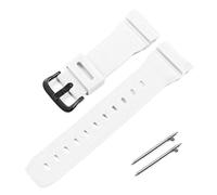 Uhrenarmband aus Silikonkautschuk, kompatibel mit Casio G-Shock GM2100 GA2100 DW5600GM GA 2100 DW6900, Uhrenzubehör, Band, 16 mm(White-black)