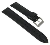 Uhrenarmband echt Kalbsleder schwarz mit Naht Minott 27782