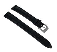 Uhrenarmband echt Kalbsleder schwarz mit Naht Minott 27806