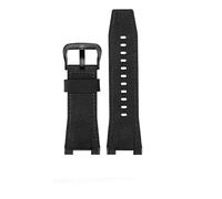 Uhrenarmband for Casio for GST-S100G for S110 for S130L for W100G for W110 for 210B for 400G for 410 Armband 26 x 14 mm Herren-Lederarmband(Nylon black black)