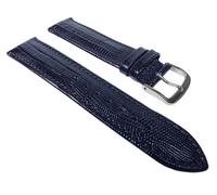 Uhrenarmband Kalbsleder Dunkelblau Teju-Print 23714S