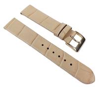 Uhrenarmband Kalbsleder flach beige Eulit Rainbow 22107G