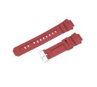 Uhrenarmband kompatibel mit Casio 4778AW-591/590/5230AWG-M100/101, 16 mm, Schwarz, Rot, Blau, langlebig, bequem, Edelstahlschnalle, Harzband(Red-ST-K5)