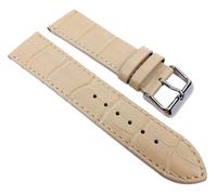 Uhrenarmband Leder beige Big Fashion Alligator Prägung 21928S
