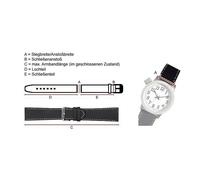 Uhrenarmband Leder Eidechsenprägung braun Minott 28090