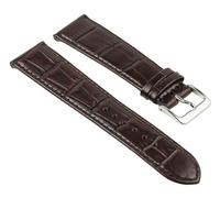 Uhrenarmband Leder Kroko-Prägung Braun Nevada 25738S
