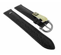 Uhrenarmband Maurice Lacroix Louisiana echt Kroko schwarz 27654