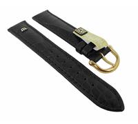 Uhrenarmband Maurice Lacroix Louisiana echt Kroko schwarz 27654