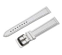 Uhrenarmband Panzer Kalbsleder weiß Kroko sehr dick 20mm NEU 7842