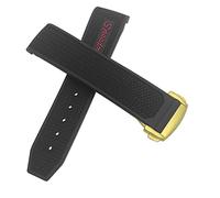 Uhrenarmband passend für Omega Speedmaster Heritage Seamaster Silikon Wasserdicht Sport Armband Armband 22 mm 20 mm 19 mm 21 mm, Rotgold, 19mm-18mm