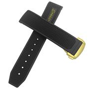Uhrenarmband passend für Omega Speedmaster Heritage Seamaster Silikon Wasserdicht Sport Armband Armband 22 mm 20 mm 19 mm 21 mm, Gelbgold., 21mm-18mm