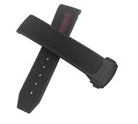 Uhrenarmband passend für Omega Speedmaster Heritage Seamaster Silikon Wasserdicht Sport Armband Armband 22 mm 20 mm 19 mm 21 mm, rot / schwarz, 20mm-18mm