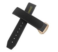 Uhrenarmband passend für Omega Speedmaster Heritage Seamaster Silikon Wasserdicht Sport Armband Armband 22 mm 20 mm 19 mm 21 mm, Gelbe Rose, 19mm-18mm