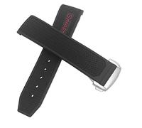 Uhrenarmband passend für Omega Speedmaster Heritage Seamaster Silikon Wasserdicht Sport Armband Armband 22 mm 20 mm 19 mm 21 mm, Rot, Silber, 20mm-18mm