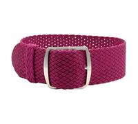 Uhrenarmband Perlon in 18/20 mm Textil Retro Geflochten Atmungsaktiv Eichmüller (Brombeer, 18 mm)