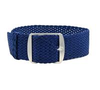 Uhrenarmband Perlon in 18/20 mm Textil Retro Geflochten Atmungsaktiv Eichmüller (Dunkelblau, 20 mm)