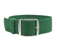 Uhrenarmband Perlon in 18/20 mm Textil Retro Geflochten Atmungsaktiv Eichmüller (Grün, 18 mm)