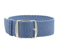 Uhrenarmband Perlon in 18/20 mm Textil Retro Geflochten Atmungsaktiv Eichmüller (Taubenblau, 20 mm)