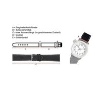 Uhrenarmband XL echt Bisonleder genarbt gelb Minott 27734
