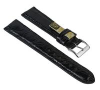 Uhrenarmband XL "Echt Krokodil" Leder schwarz 25907S-HXL