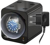 Boxy Uhrenbeweger Fancy Brick carbon mit Netzteil