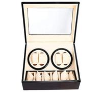 Uhrenbeweger Uhrenbox Watch Winder Automatik Uhrendreher Kasten Box Automatisch Uhrenkasten Watchwinder Aufbewahrungsbox Automatische UhrengehäUse Automatischer Uhrenwender Uhrenvitrine 4+6Uhren