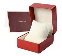 Uhrenbox Einzel, Premium PU Aufbewahrungsbox, Uhr Geschenkbox für Männer Frauen Unisex Geschenkbox Schmuck Armband Aufbewahrung (braun-rot)