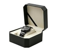 Uhrenbox, einzelner schützender achteckiger Schmuck-Organizer aus PU-Leder