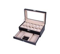 Uhrenbox für 12 Uhren mit Schmuckfach