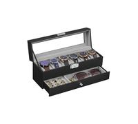 Uhrenbox mit 2 Ebenen PU-Bezug und Innenfutter in Grau