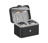 Uhrenbox mit zwei Fächern und weichem Innenfutter