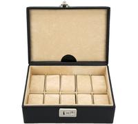 Windrose Beluga Uhrenkoffer 24,5 cm Leder, Schwarz, Einheitsgröße