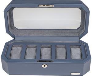 Uhrenbox WINDROSE "Tempora, 804010.05", blau, Aufbewahrungsboxen, Damen, Aufbewahrung, Uhrenkasten, Ø max.40mm, Armbanduhr, Geschenkidee (11897154-0) blau