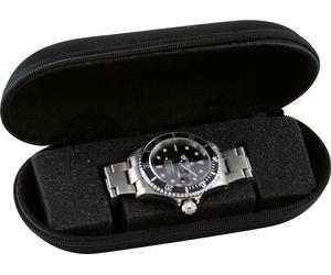 Uhrenetui BOXY "324197", schwarz, AufbewahrungsboxenB:16cm H:6cm T:7cm, Nylon, Aufbewahrung, Reiseetui, für Uhren mit max. Ø 45mm, B:16cm H:6cm T:7cm (35637919-0) schwarz