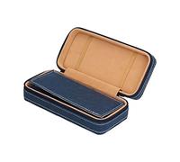 Uhrenhalter-Organizer für Herren, Uhrenvitrine mit Straußenmuster und Kunstleder-Uhrentasche mit Reißverschluss, Schmuck- und Uhrenaufbewahrungsbox für Papa, Meister der Uhrenwartu