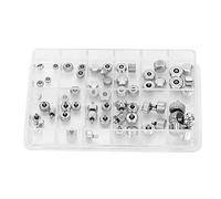 Uhrenkrone-Ersatz-Set, Edelstahl-Chronograph-Knopf, runder Kopf und flacher Kopf, Uhrenreparaturwerkzeug für Uhrmacher