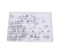 Uhrenkronen-Set, verschiedene Größen, Edelstahl, Reparatur, Ersatz, geeignete Uhrmacher, Uhrenreparaturbetriebe, transparente Aufbewahrungsbox